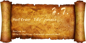 Heffner Tézeusz névjegykártya
